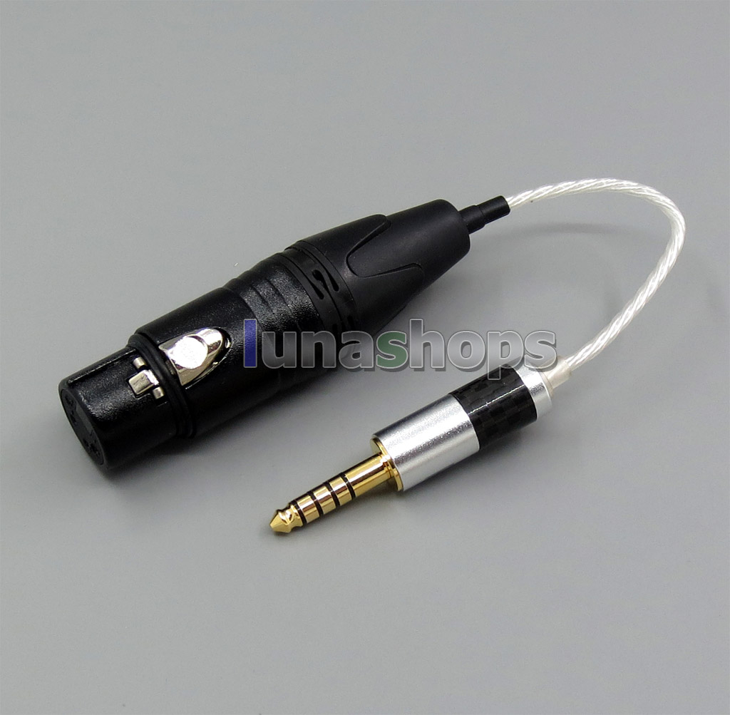 4.4mm Balanced To 4pin XLR Female Audio Silver Cable For Sony PHA-2A TA-ZH1ES NW-WM1Z NW-WM1A AMP Player