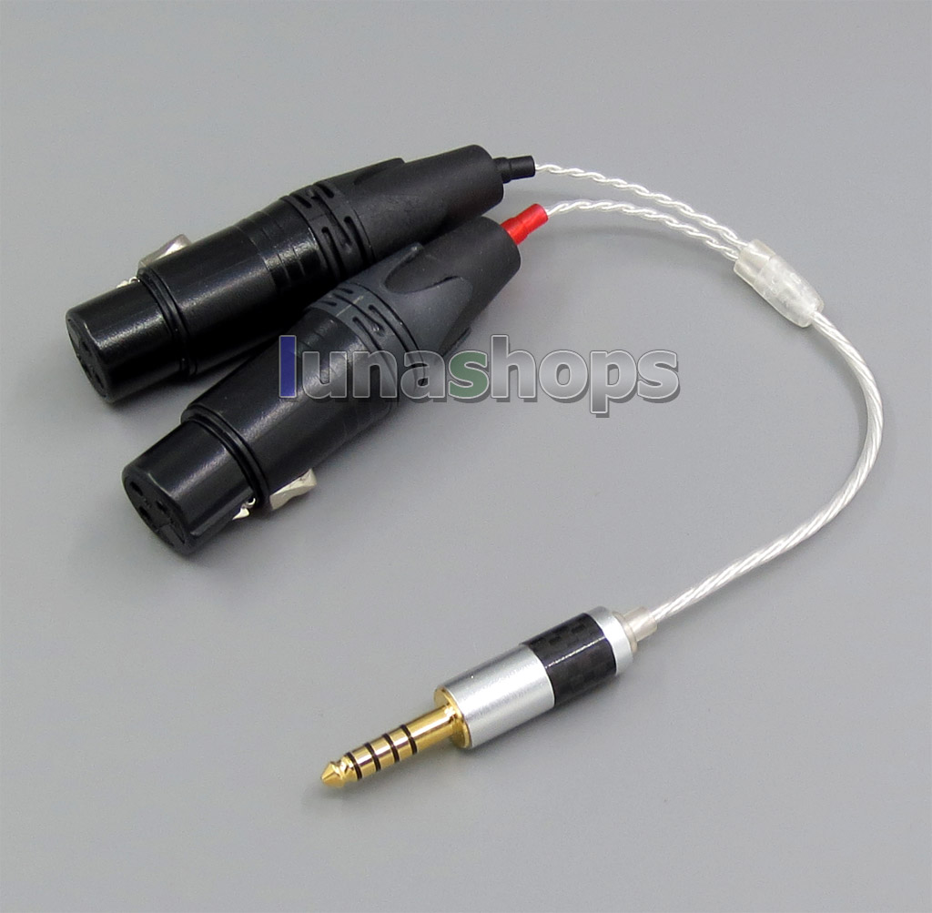 4.4mm Balanced To 3pin XLR Female Audio Silver Cable For Sony PHA-2A TA-ZH1ES NW-WM1Z NW-WM1A AMP Player 