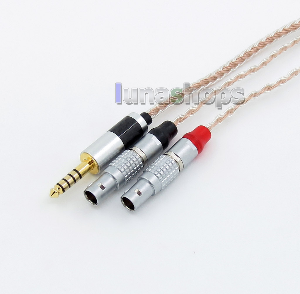 4.4mm Balanced 16 Cores OCC Silver Mixed Headphone Cable For Focal Utopia Open Over Ear High Fidelity Circumaural