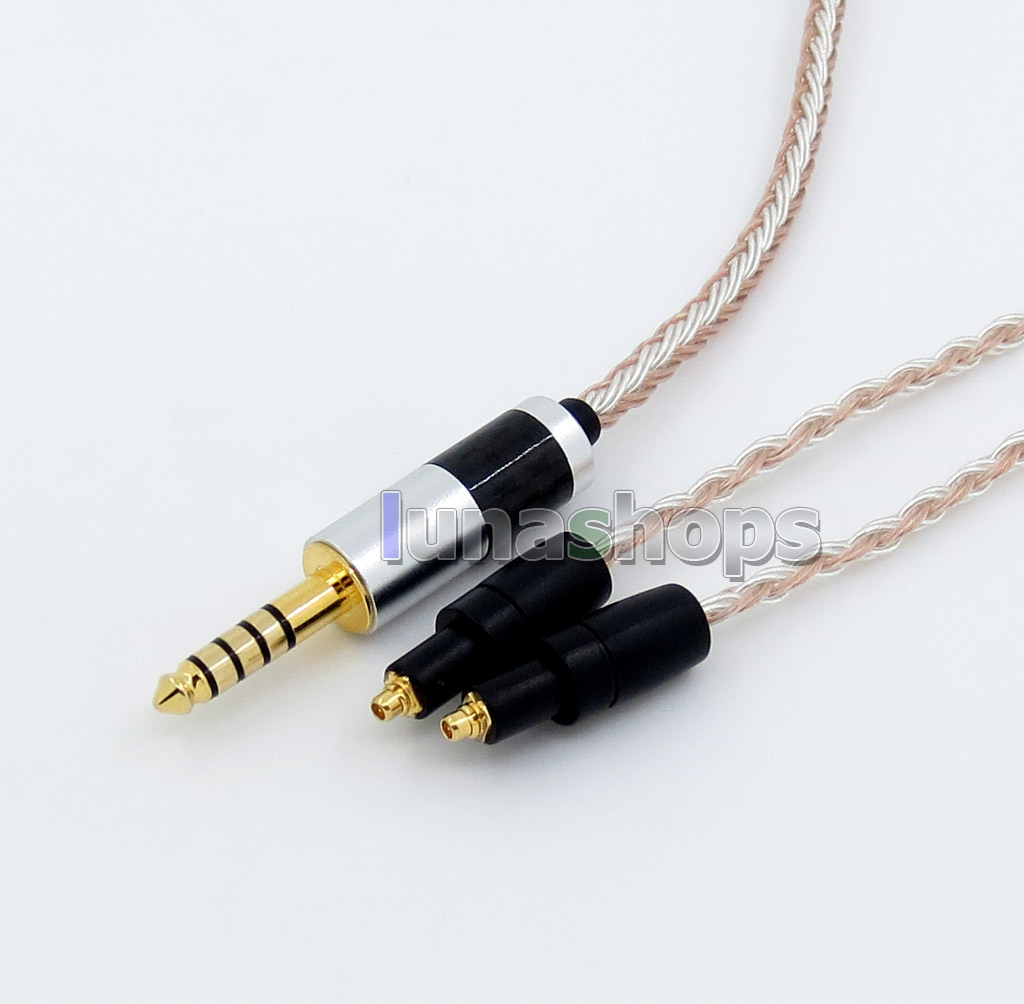 4.4mm Balanced 16 Cores OCC Silver Mixed Headphone Cable For Shure SRH1540 SRH1840 SRH1440