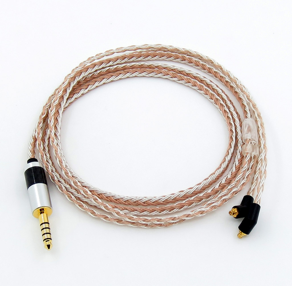 4.4mm Balanced 16 Cores OCC Silver Mixed Headphone Cable For Etymotic ER4 XR SR ER4SR ER4XR