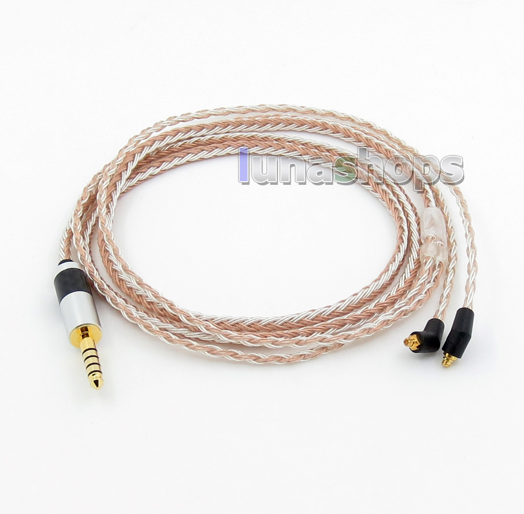 4.4mm Balanced 16 Cores OCC Silver Mixed Headphone Cable For Etymotic ER4 XR SR ER4SR ER4XR