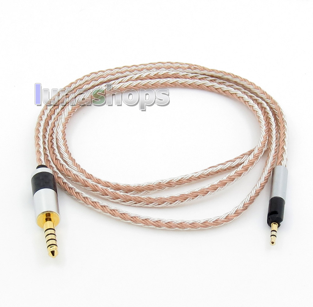 4.4mm Balanced 16 Cores OCC Silver Mixed Headphone Cable For Sennheiser HD598 HD558 HD518 Over-Ear