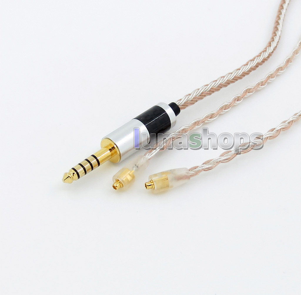 4.4mm Balanced 16 Cores OCC Silver Plated Mixed Headphone Cable For Westone W60 W50 W40 UM50 UM30 UM10