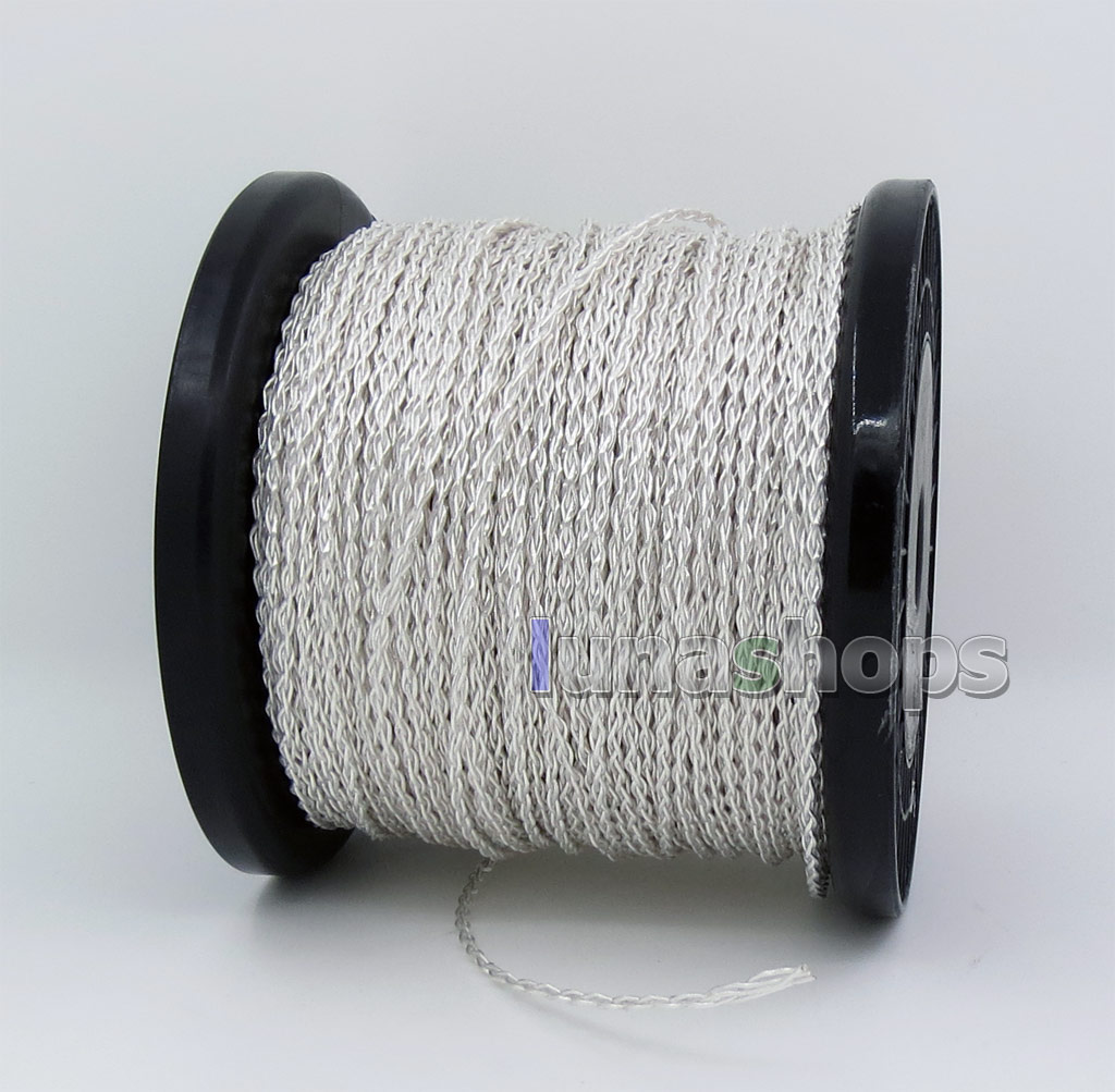 Semi-finished 400 Wires Extreme Soft Silver + OCC Alloy Signal Earphone Headphone Cable 4*100*0.05