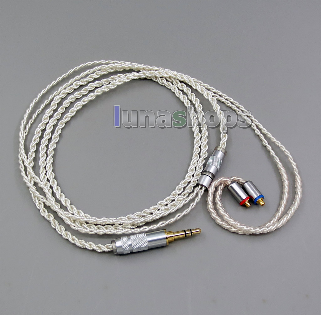 Extremely Soft L Size 4 Cores PVC OCC Silver Plated Earphone Cable For Shure se535 se846 se425 se215 MMCX