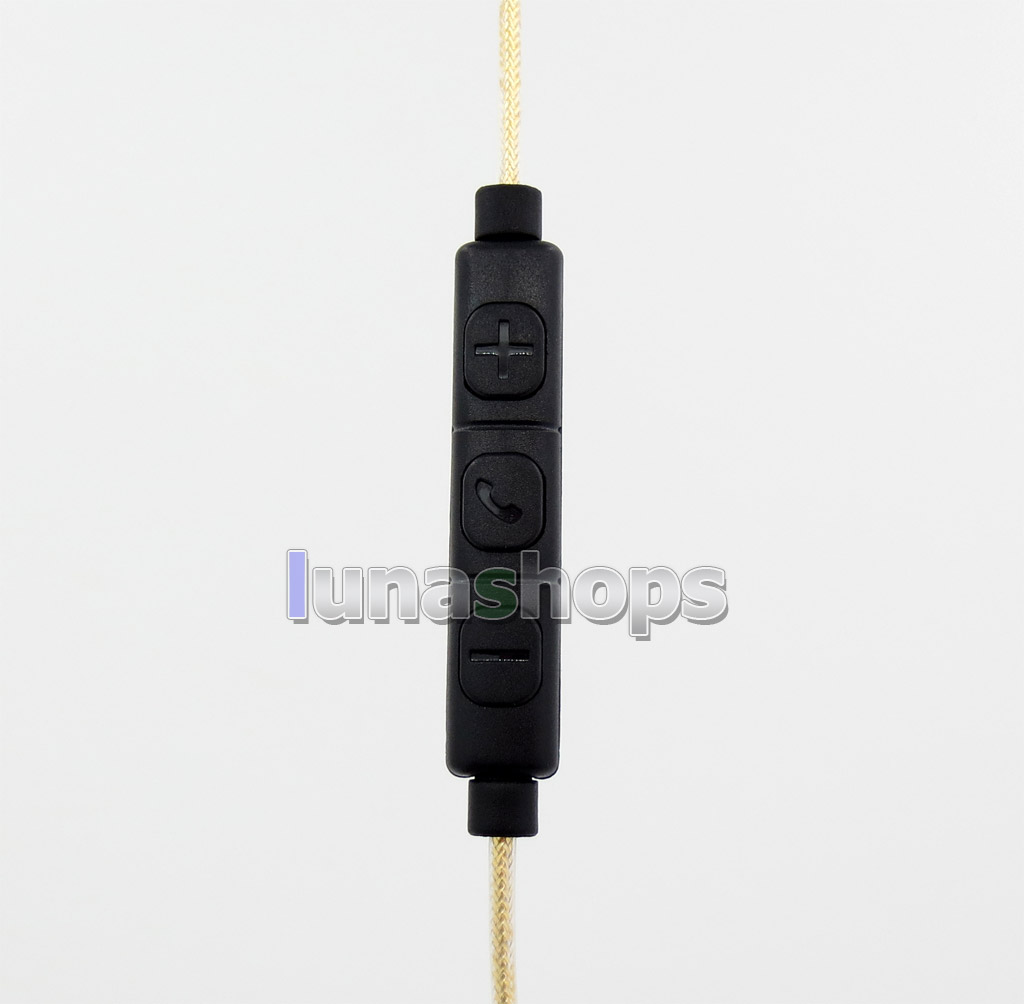 With Earphone Hook Gold/Silver Foil Mic Control TPE Cable For Shure SE215 SE315 SE425 SE535 SE846 MMCX