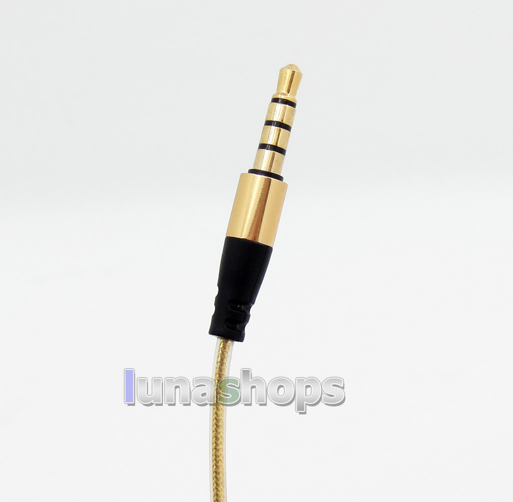 With Earphone Hook Gold/Silver Foil Mic Control TPE Cable For Shure SE215 SE315 SE425 SE535 SE846 MMCX