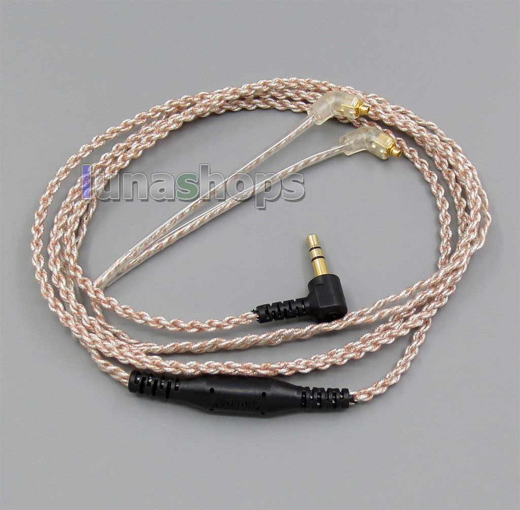 EachDIY Earphone Silver Plated OCC Mixed Foil PU Cable For Shure se215 se315 se425 se535 Se846