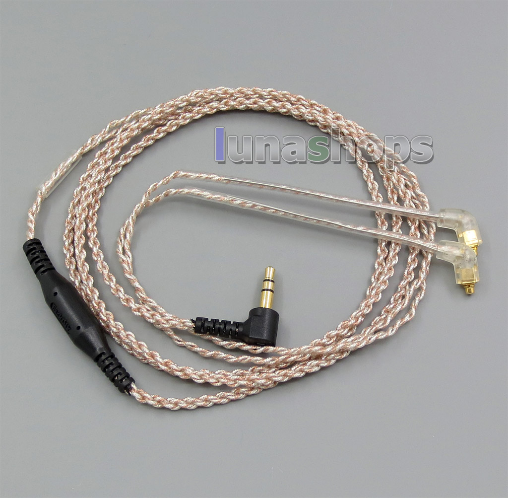 EachDIY Earphone Silver Plated OCC Mixed Foil PU Cable For Shure se215 se315 se425 se535 Se846