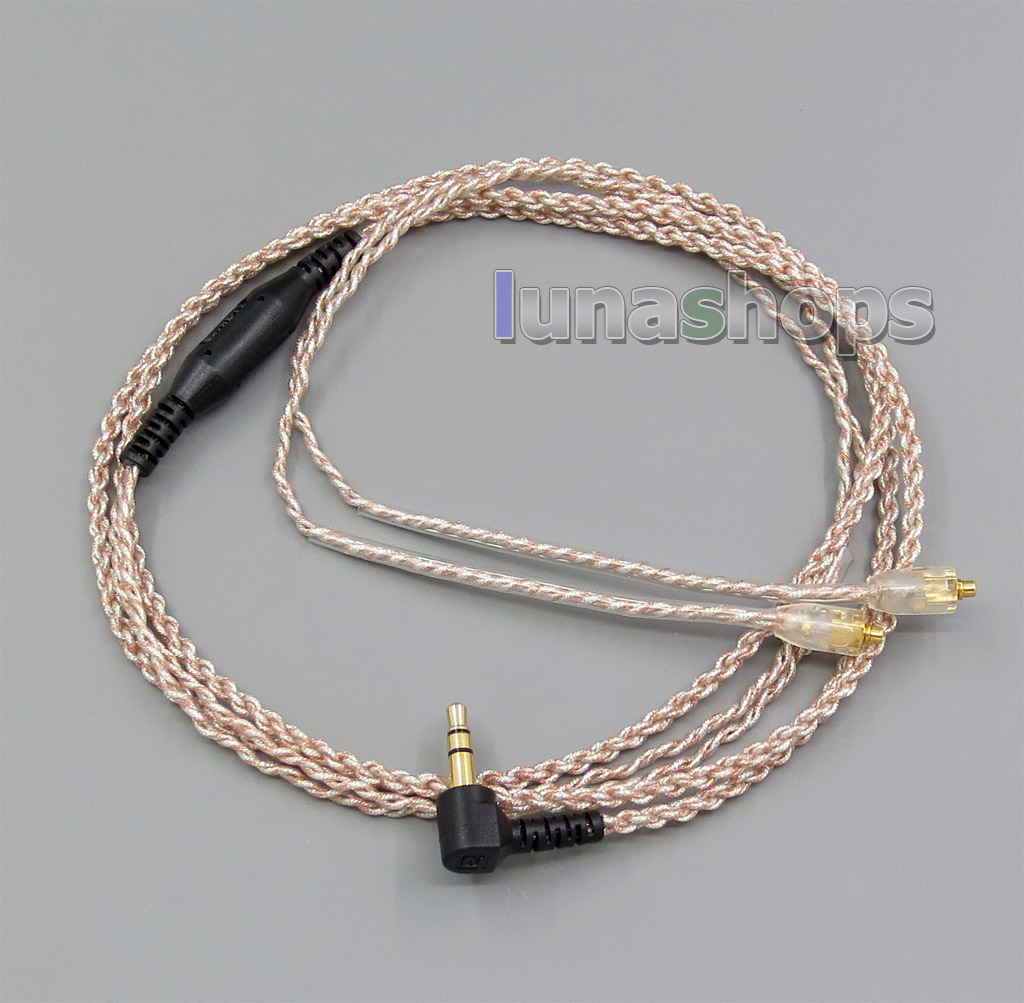 EachDIY Earphone Silver Plated OCC Mixed Foil PU Cable For Shure se215 se315 se425 se535 Se846