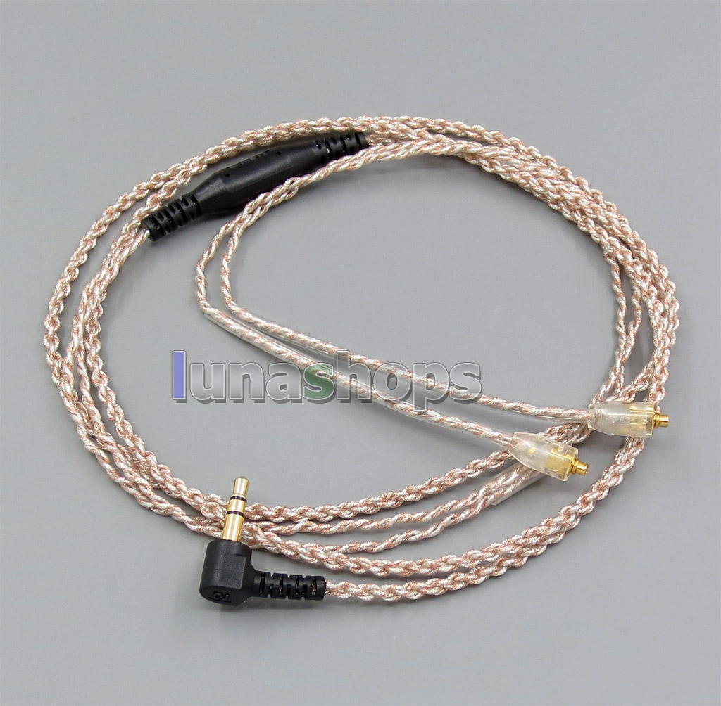 EachDIY Earphone Silver Plated OCC Mixed Foil PU Cable For Shure se215 se315 se425 se535 Se846