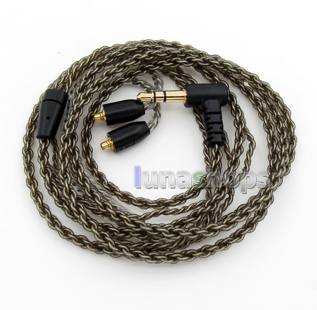 Silver Plated Earphone Brown Cable For Shure SE215 SE315 SE425 SE535 SE846 Headphone 