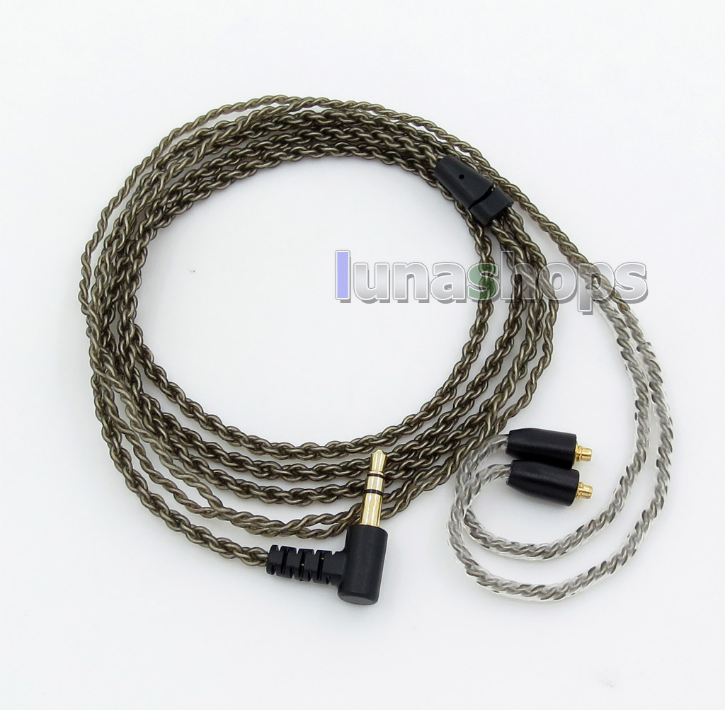 Silver Plated Earphone Brown Cable For Shure SE215 SE315 SE425 SE535 SE846 Headphone