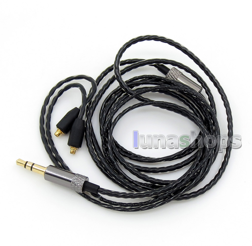 OFC With Earphone Hook OFC Black TPE Cable For MMCX Shure SE215 SE315 SE425 SE535 SE846