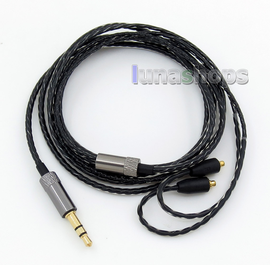 OFC With Earphone Hook OFC Black TPE Cable For MMCX Shure SE215 SE315 SE425 SE535 SE846