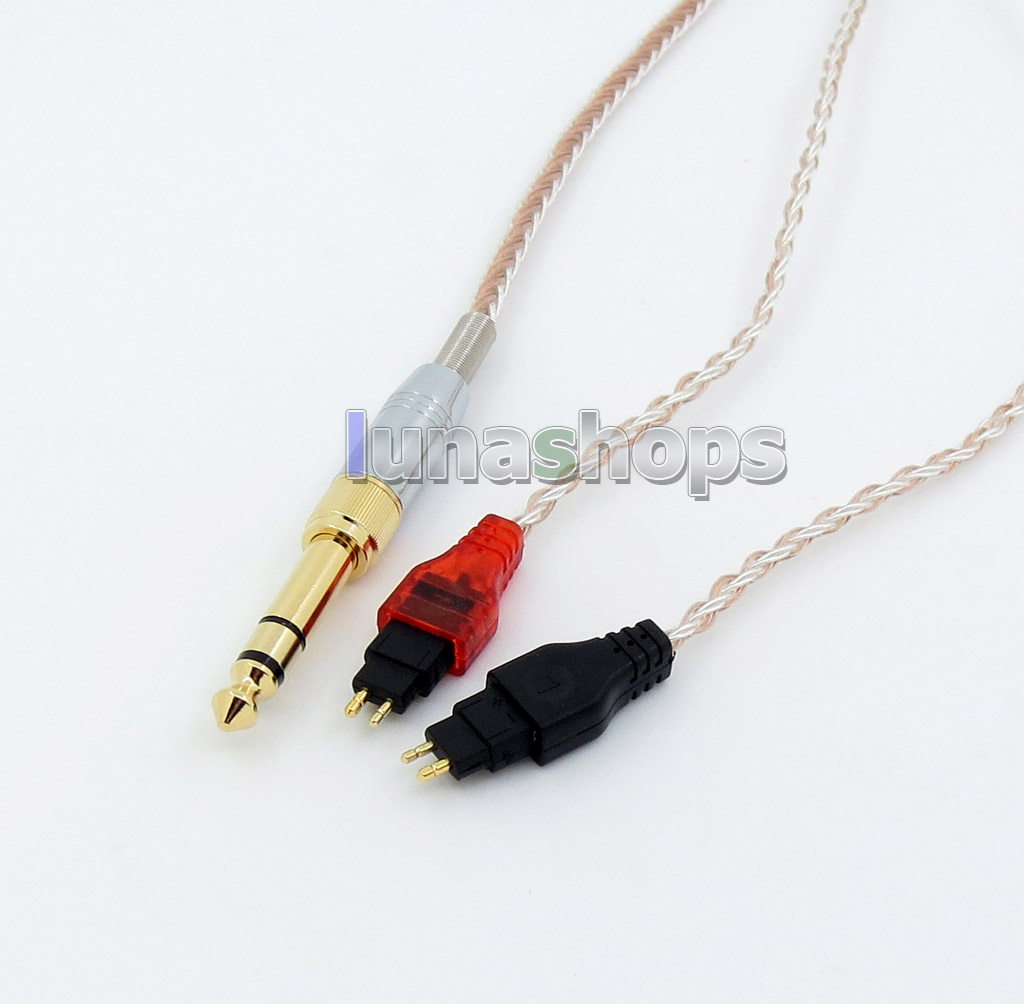 6.5mm 3.5mm 16 Cores OCC Silver Plated Mixed Headphone Cable For Sennheiser HD25-1 SP HD650 HD600 HD580 HD525