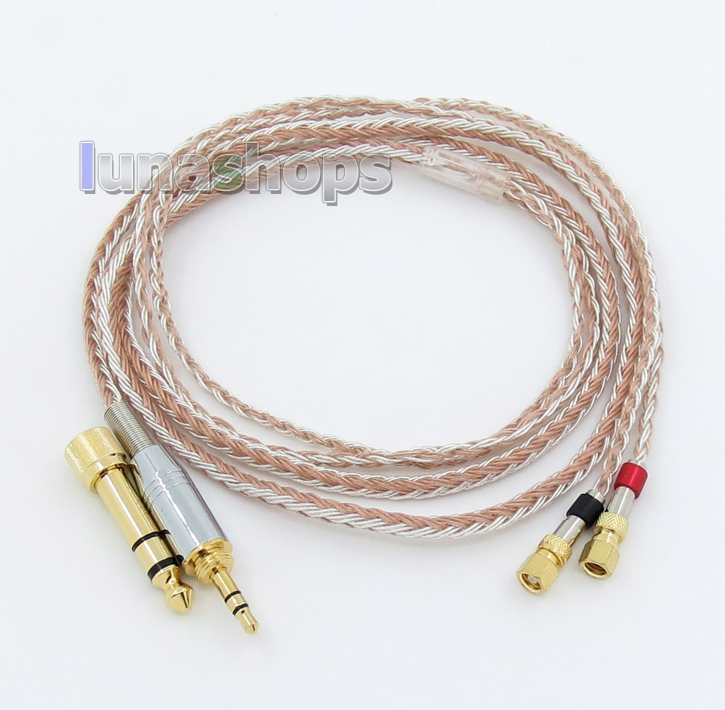 6.5mm 3.5mm 16 Cores OCC Silver Plated Mixed Headphone Cable For HiFiMan HE400 HE5 HE6 HE300 HE560 HE4 HE500 HE6