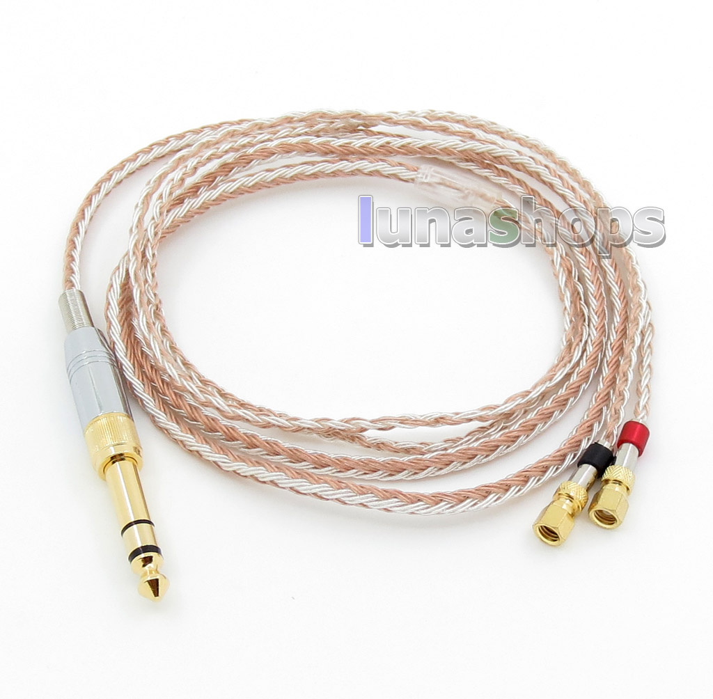 6.5mm 3.5mm 16 Cores OCC Silver Plated Mixed Headphone Cable For HiFiMan HE400 HE5 HE6 HE300 HE560 HE4 HE500 HE6