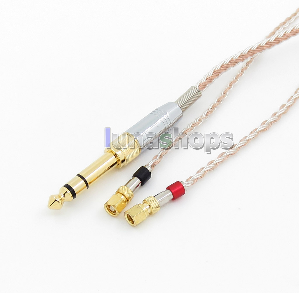6.5mm 3.5mm 16 Cores OCC Silver Plated Mixed Headphone Cable For HiFiMan HE400 HE5 HE6 HE300 HE560 HE4 HE500 HE6