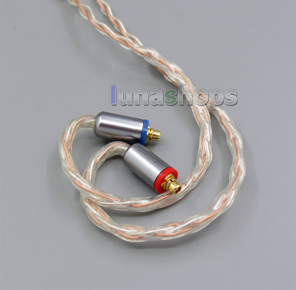 Extremely Soft L Size 8 Cores PVC OCC Silver Plated Earphone Cable For Shure se535 se846 se425 se215 MMCX