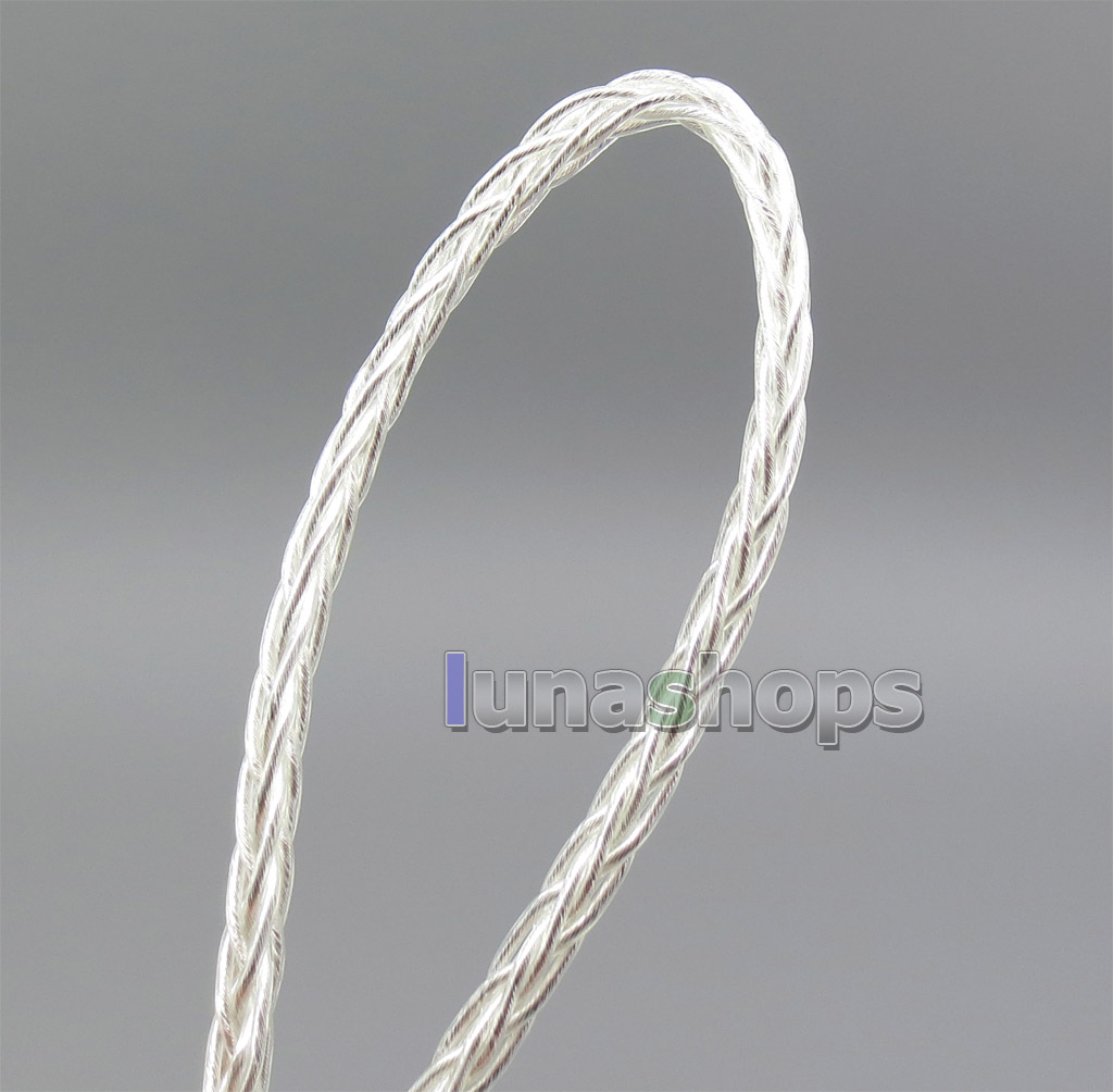 1m 8 Cores PVC Extreme Soft Silver Signal  Earphone Headphone Cable Wire 0.05mm*12