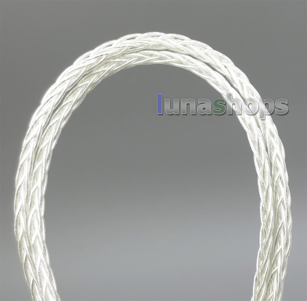 1m Clear Silver 8 Cores PVC Extreme Soft Silver Earphone Headphone Cable Wire 0.05mm*12 