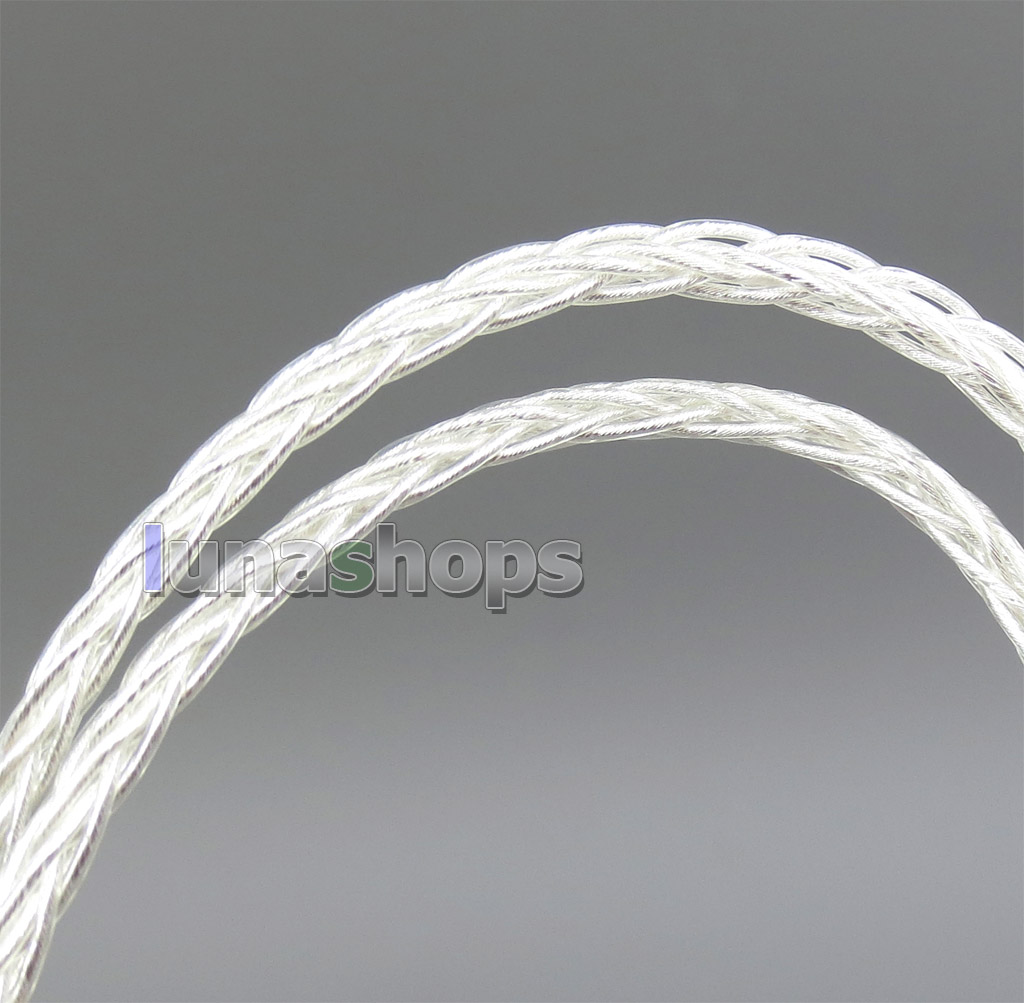 1m Clear Silver 8 Cores PVC Extreme Soft Silver Earphone Headphone Cable Wire 0.05mm*12 