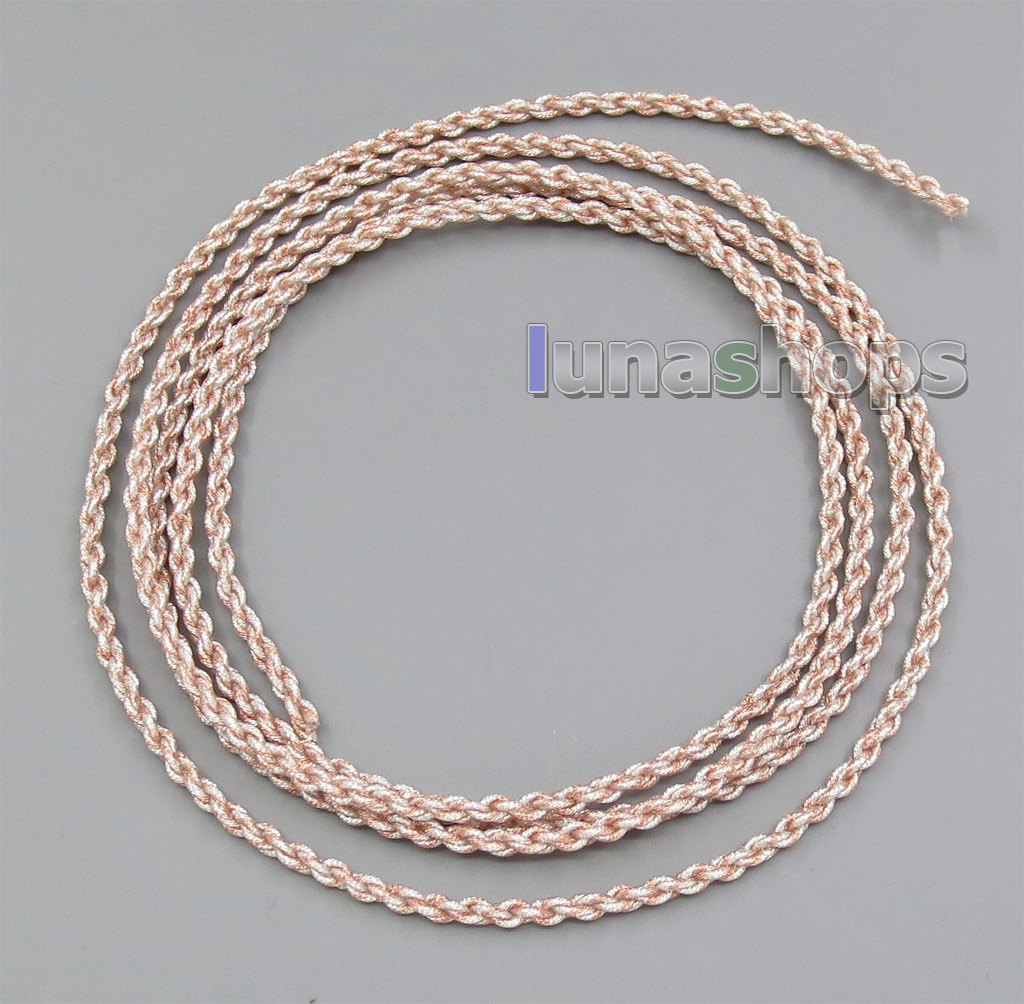 1m Semi-finished Earphone Silver Plated + OCC Foil PU Skin Insulating Layer Bulk Cable For DIY Custom