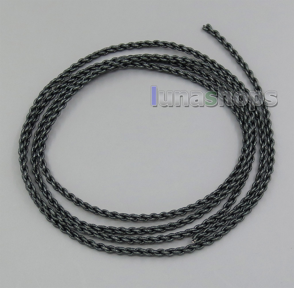 1m Semi-finished Earphone Silver Plated Foil PU Dark Blue Skin Insulating Layer Bulk Cable For DIY Custom