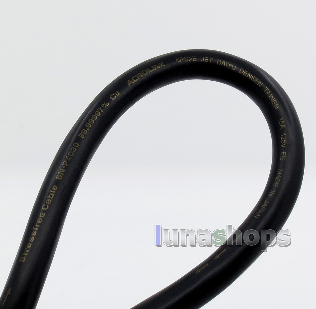 1m Acrolink Stressfree 6n-p4030 99.99997% Cu Daiyu Densen Tainen 15a 125V Power DIY Bulk Cable Wire