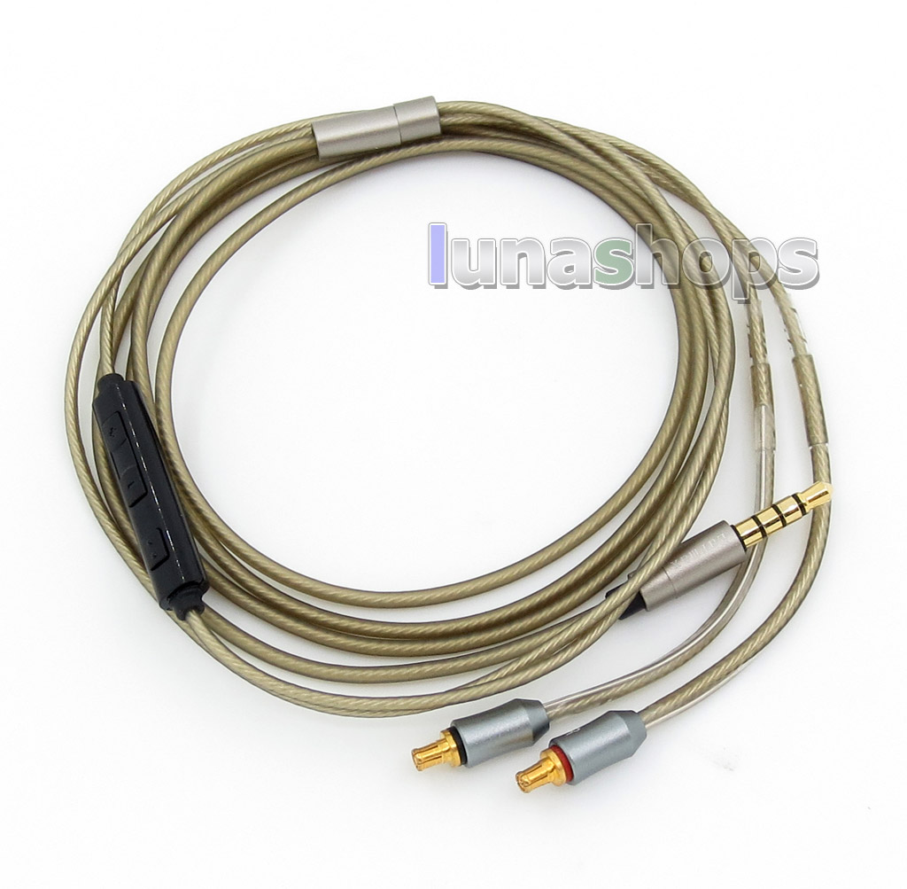 Silver Plated Mic Remote Cable For Audio-technica CKS1100 ATH-LS70 ATH-LS50 ATH-E40 ATH-E50 ATH-E70