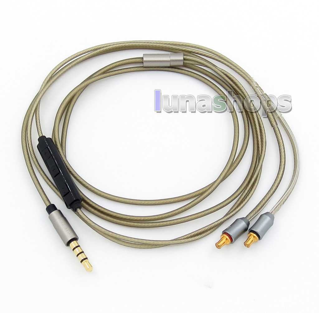 Silver Plated Mic Remote Cable For Audio-technica CKS1100 ATH-LS70 ATH-LS50 ATH-E40 ATH-E50 ATH-E70