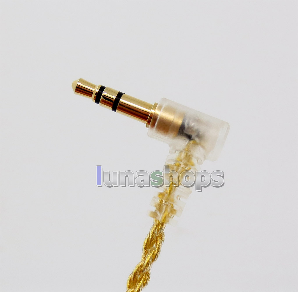 Extremely Soft PVC OCC Golden Plated Earphone Cable For Shure se535 se846 se425 se215 MMCX