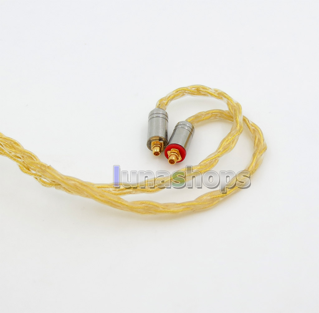 Extremely Soft 8 Cores PVC OCC Golden Plated Earphone Cable For Shure se535 se846 se425 se215 MMCX