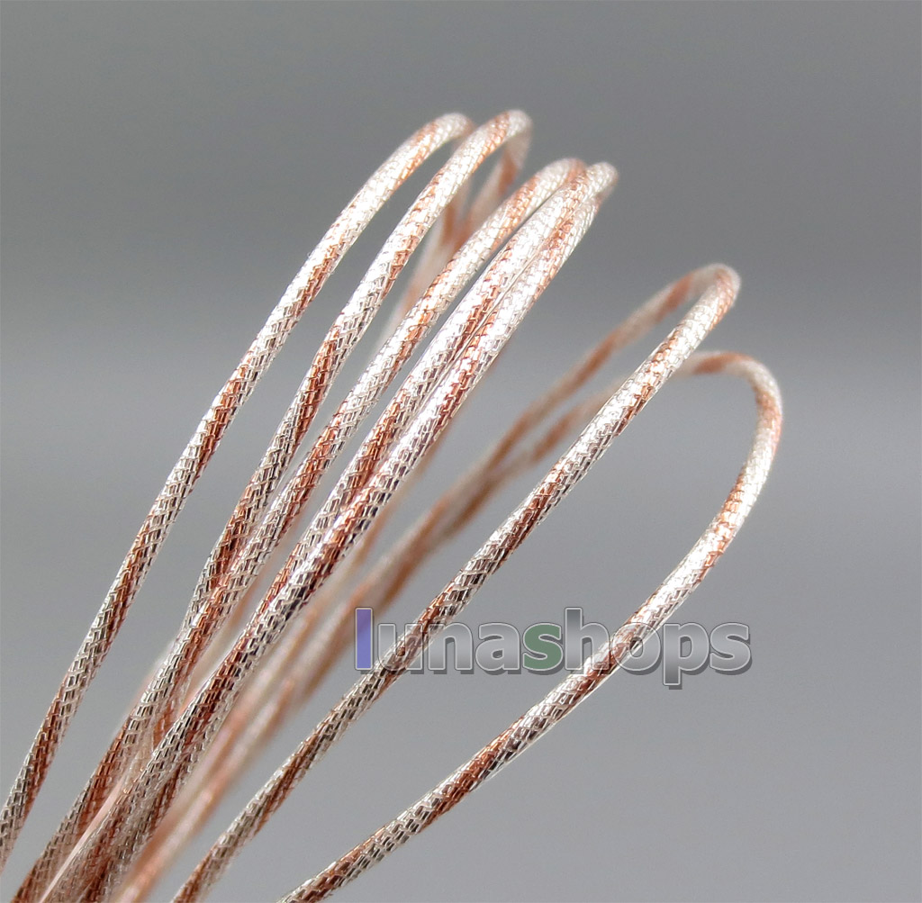 1m Semi-finished Earphone Silver Plated + OCC Foil PU Skin Insulating Layer Bulk Cable For DIY Custom 