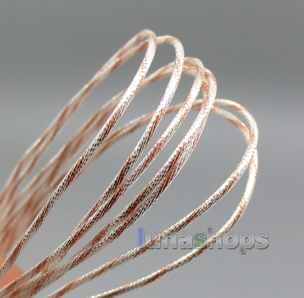 1m Semi-finished Earphone Silver Plated + OCC Foil PU Skin Insulating Layer Bulk Cable For DIY Custom 