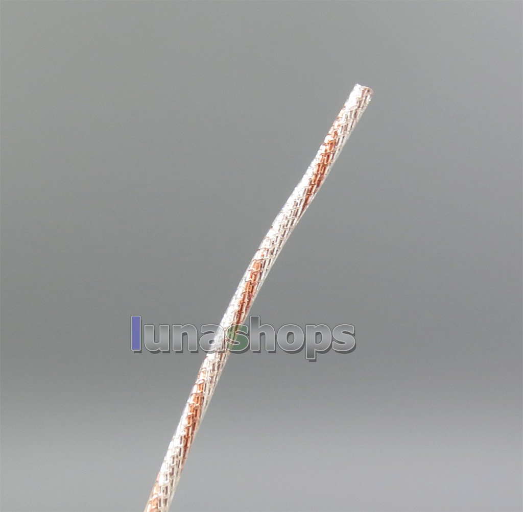 1m Semi-finished Earphone Silver Plated + OCC Foil PU Skin Insulating Layer Bulk Cable For DIY Custom 