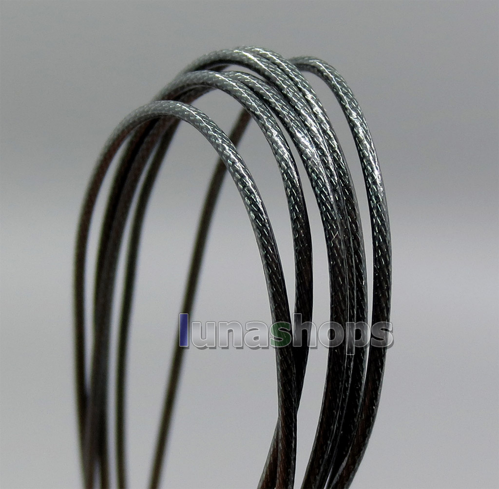 1m Semi-finished Earphone Silver Plated Foil PU Dark Blue Skin Insulating Layer Bulk Cable For DIY Custom 