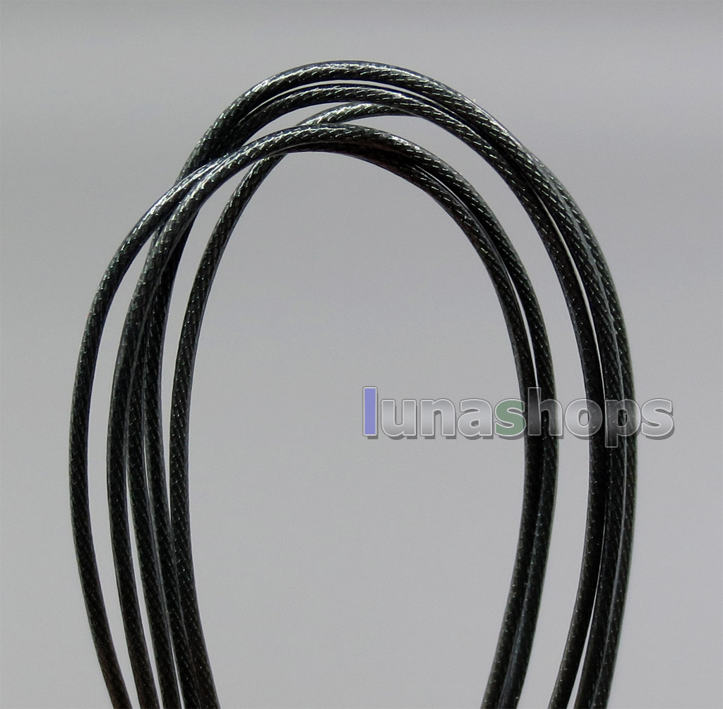 1m Semi-finished Earphone Silver Plated Foil PU Dark Blue Skin Insulating Layer Bulk Cable For DIY Custom 