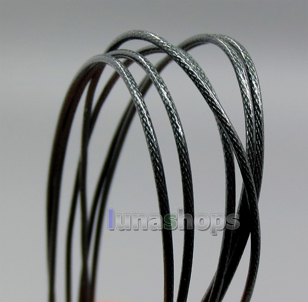 1m Semi-finished Earphone Silver Plated Foil PU Dark Blue Skin Insulating Layer Bulk Cable For DIY Custom 