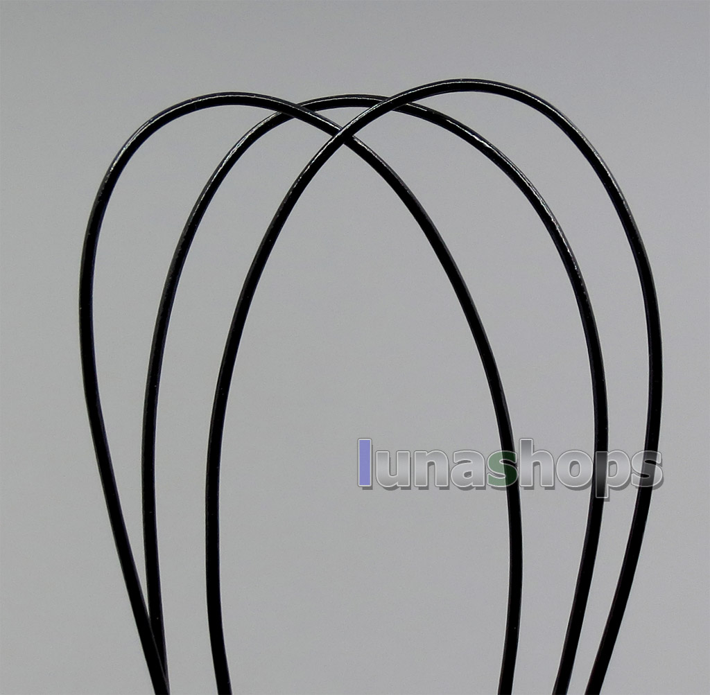 200m 7 Wires Earphone Silver Plated Foil PU Black Skin Insulating Layer Bulk Cable For DIY Custom