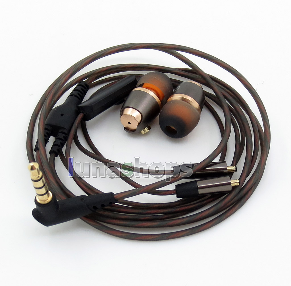 3.5mm 10mm Speaker With Mic Remote In Ear Stereo TPE OFC Earphone MMCX Cable Version