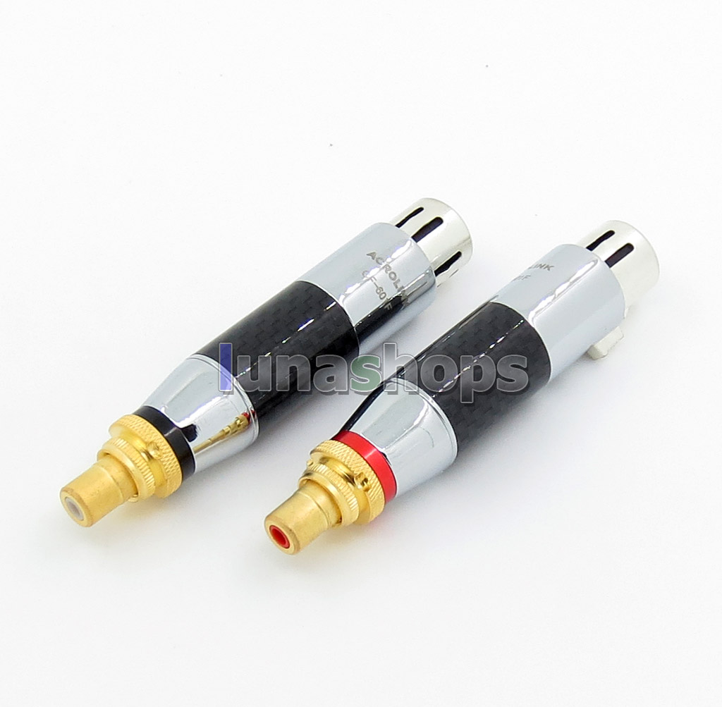 1 Pair Acrolink cf-601f XLR 3 Pin Female To RCA Female Audio HiFi Adapter Converter