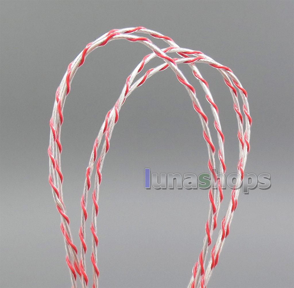 100m 16 cores +7 cores Silver Plated OCC  Transparent + Red Insulating Layer 0.14mm*16+0.08mm*7 Wire Diameter:1.2mm 