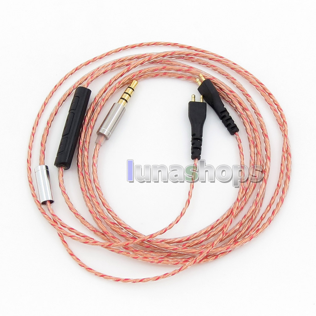 With Mic Remote Long Short Earphone Cable For Sennheiser HD25 HD 25-1 HD25-1 II HD25-13 HD25-C