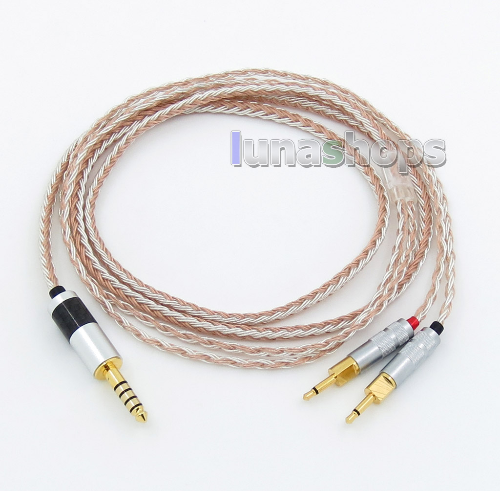 4.4mm 16 Cores OCC Silver Plated Mixed Headphone Cable For Sennheiser HD700