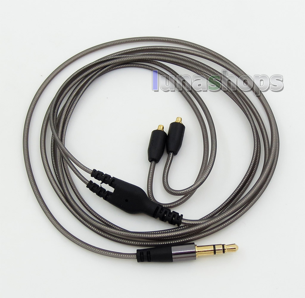 With Earphone Hook Aluminium Foil Plated PU Skin Cable For Shure SE215 SE315 SE425 SE535 SE846