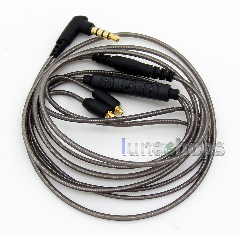 With Earphone Hook Aluminium Foil Mic Control Volume TPE Cable For Shure SE215 SE315 SE425 SE535 SE846