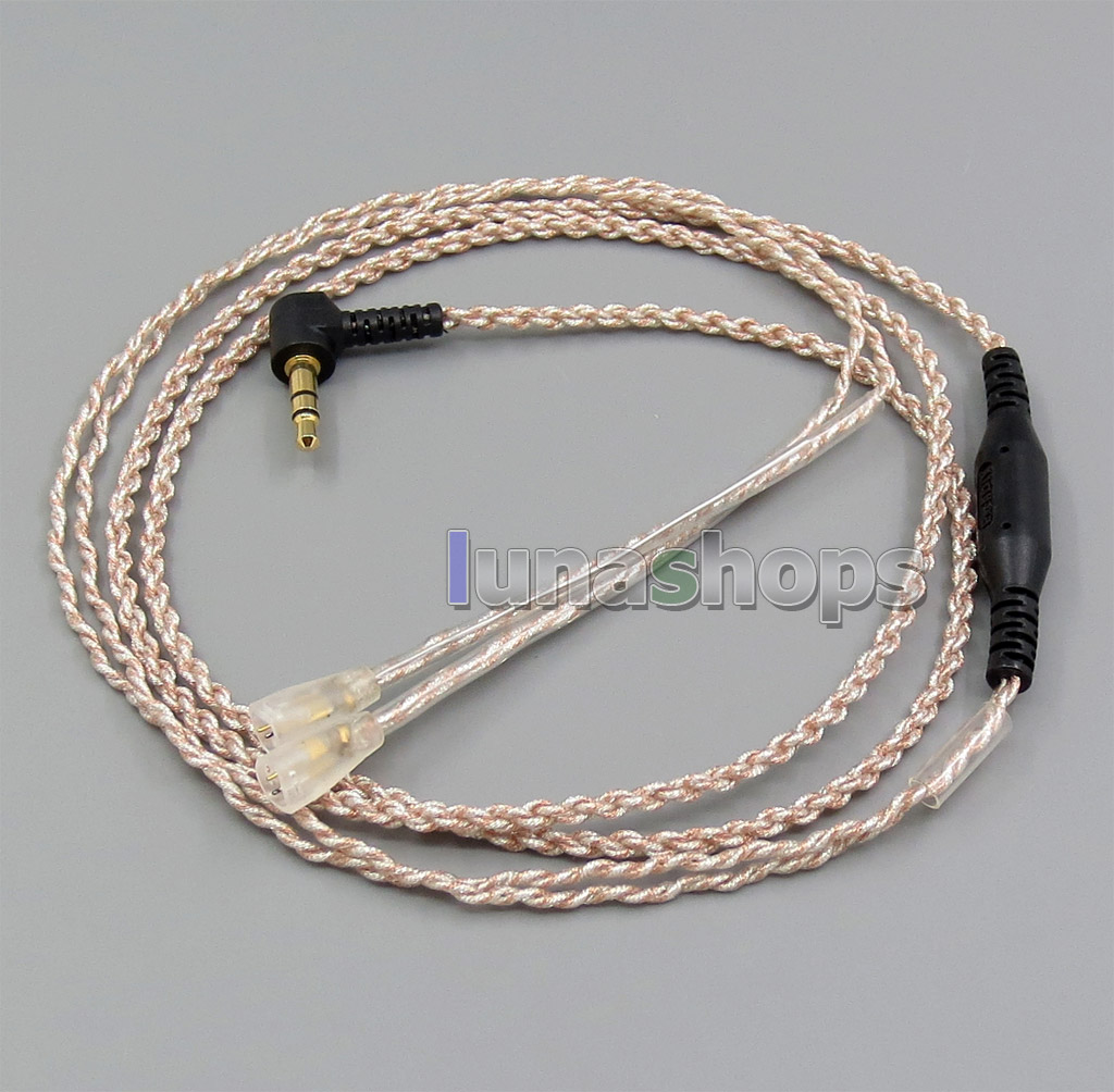 EachDIY Earphone Silver Plated OCC Mixed Foil PU Cable For Sennheiser IE8 IE80 IE8i